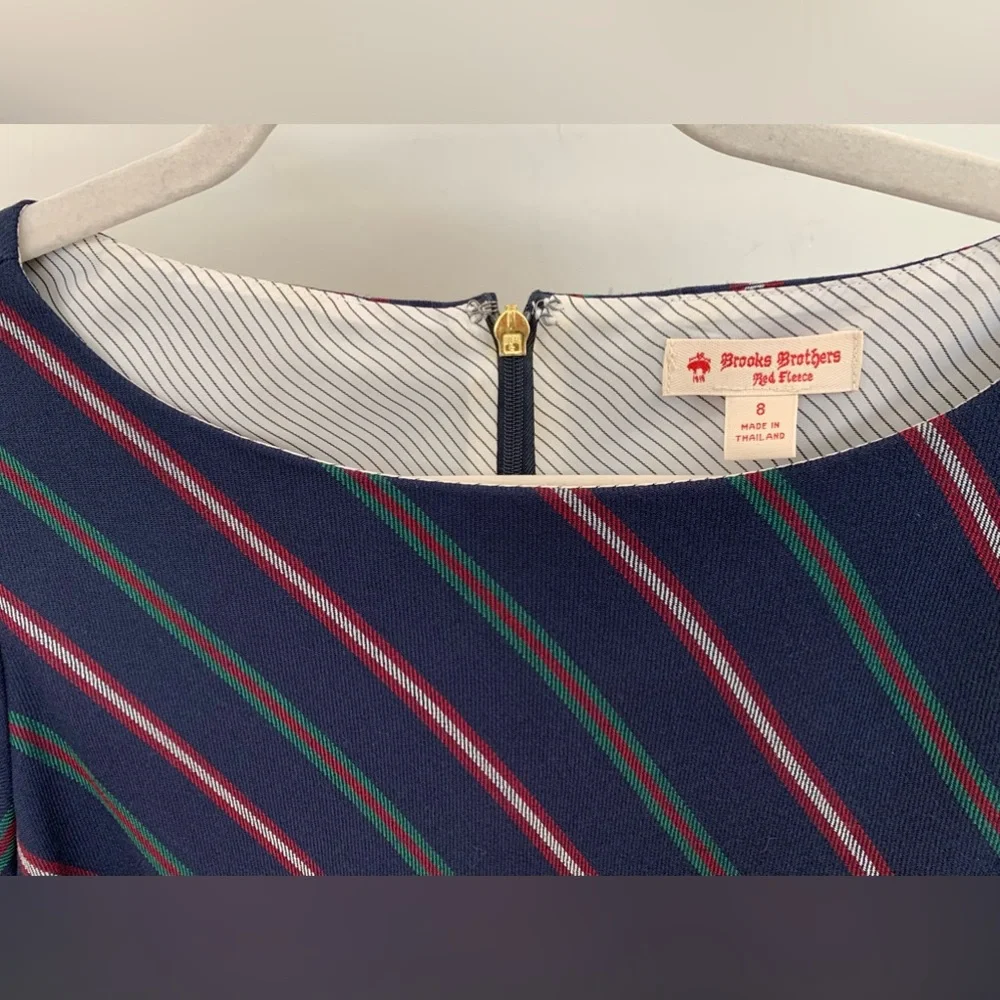 Brooks Brothers Red Fleece Striped Dress - Picture 4 of 9